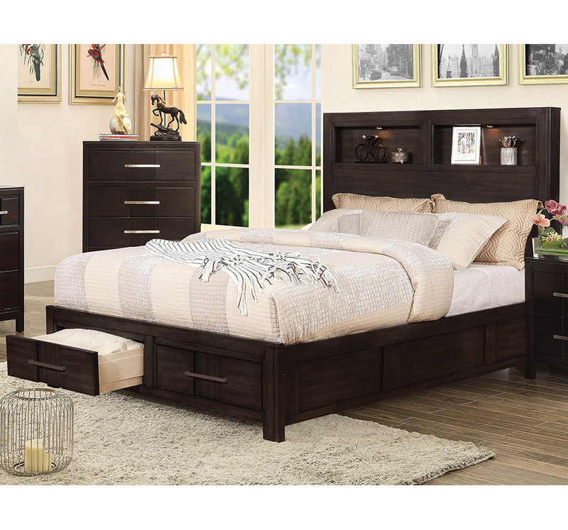 Lit standard de rangement Gosselin, Grand, Gris