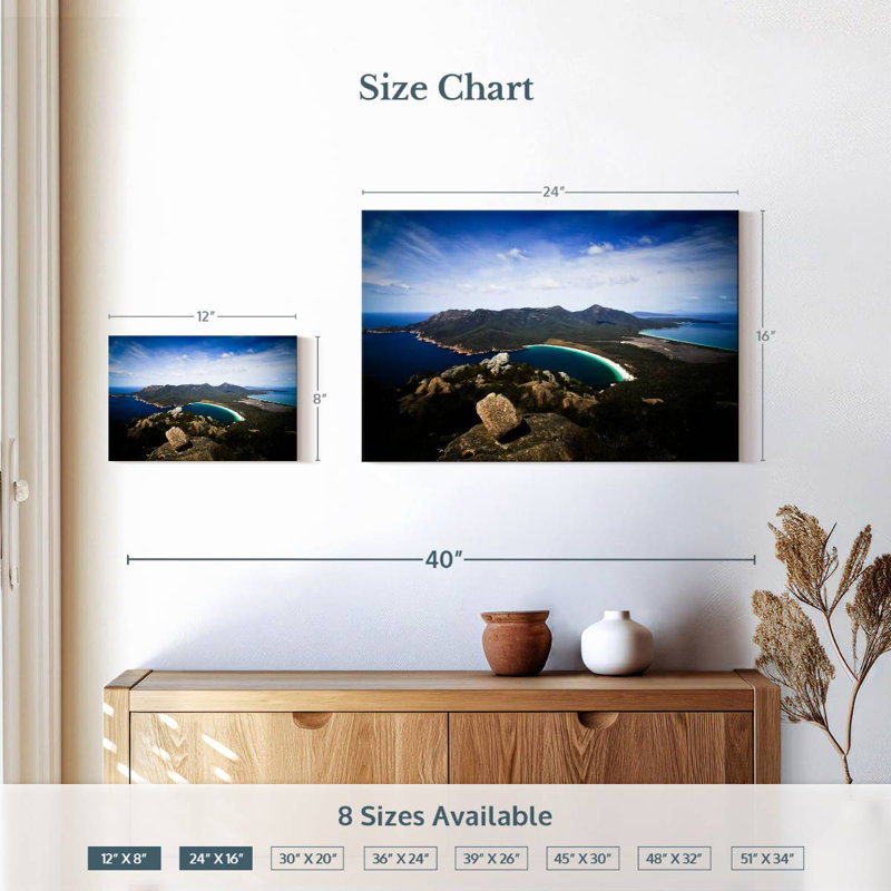 Gillard Coastal Wine Glass Bay, H 16 po x l 24 po
