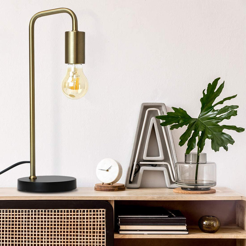 Metal Lamp, Gold/Black