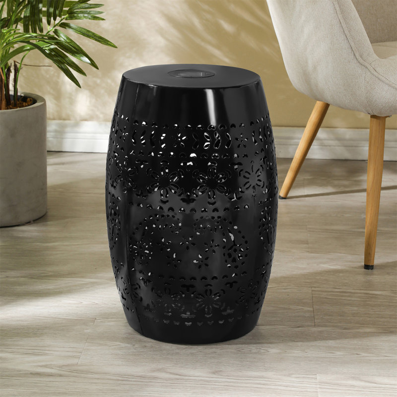 Table d'appoint en fer Lumi, Noir
