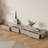 Delorme 95" Modern TV Stands,Glossy Sintered Stone Top,Gray,4 Drawers