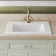 21'' x 18'' White Rectangular Vitreous China Drop-in Bathroom Sink with Overflow