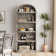 Bookcase Arched Bookshelf 71.65In Tall Bookcase Farmhouse Display Storage Rack
