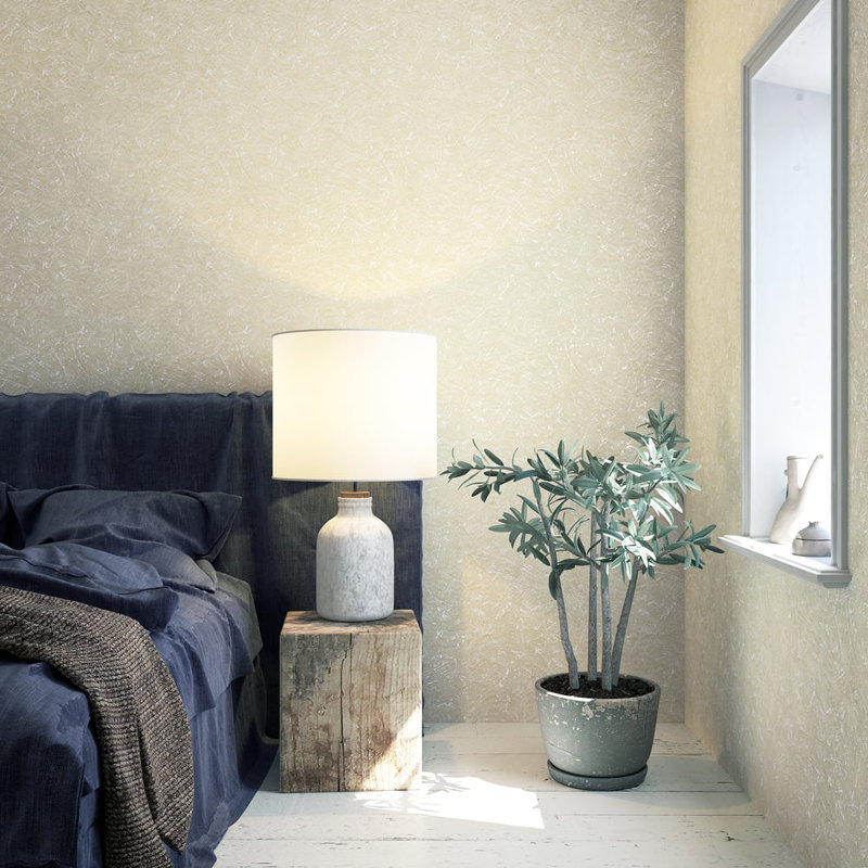The Loft Collection Concrete Effect Wallpaper Roll, Cream