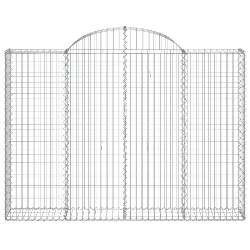 Gabion Basket Silver Galvanized Iron, 11.8" H x 78.7" W x 78.7" D