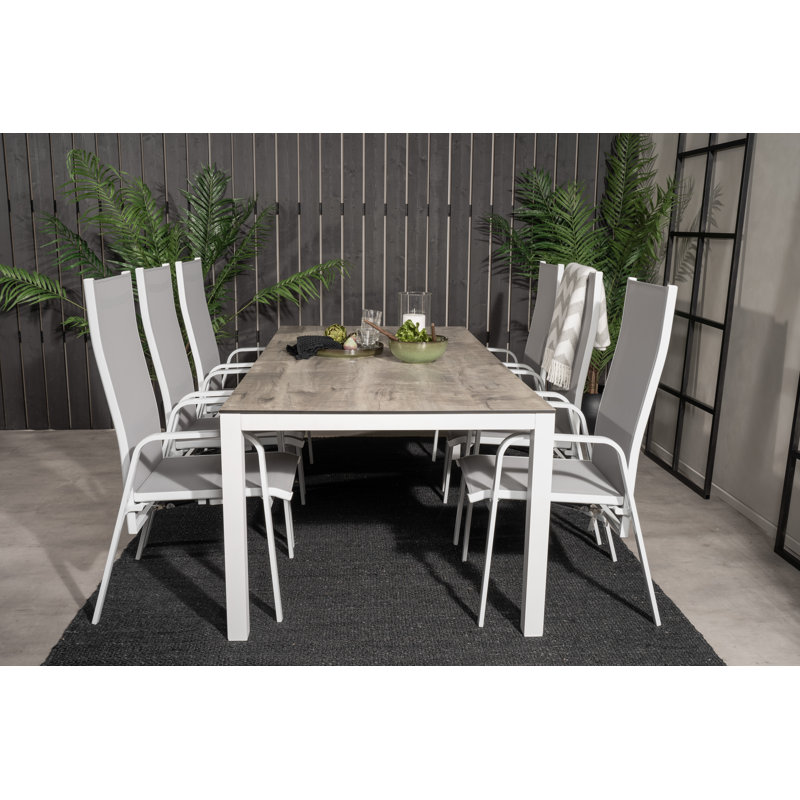 Drishya 6 - Person Patio Dining Set with Rectangular Table