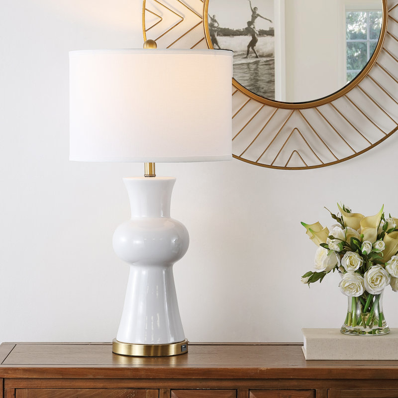 Boden Ceramic USB Table Lamp