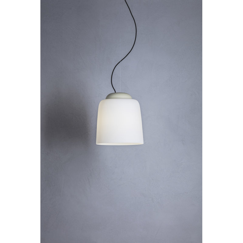 Teodora 1 - Light Dome Pendant, 200cm H x 24cm W x 24cm D, Glossy Black
