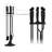 Charlton Home 5-Piece Fireplace Tools Set - Essential Heavy-Duty Accessories for Fireplaces - Includes Tongs, Shovel, Broom, Poker, and Stand