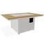 36" x 54" Rustic Polymer Fire Table with Propane Shelf-380258340