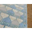 Tapis oriental géométrique noué à la main bleu clair Oushak-2079763686