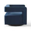 Fauteuil pivotant en velours Booth Performance-2066939160
