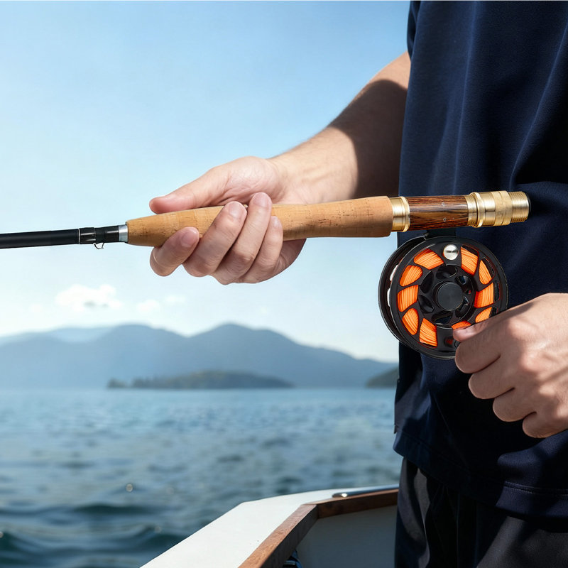 Fly Fishing Combo Kit, IM7 Carbon Fly Fishing Rod and Reel Combo, Starter Fly Rod and Reel Outfit with Rod Bag, Tackle Box, 6 Short-Tail & 4 Long-Tail Fly Hooks, for Travel, Holiday Choice