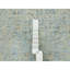 Tapis de couloir gris en laine noué à la main de conception unique 2 pi 6 po x 10 pi Sauter