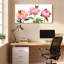 Ensemble de 1 tableau sur toile tendue représentant des pivoines avec des papillons et des abeilles-737181654