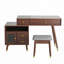 Bureau de coiffeuse avec miroir basculant éclairé et armoire réglable-170477982