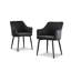 Calley Velvet Bucket Tub Chairs with Tapered Metal Legs and Vertical Stitching-63645334-63645333