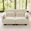Canapé d'angle modulaire 2 places au design moderne et minimaliste capitonné, avec coussins d'assise épais et confortables, idéal pour le salon, la chambre et l'appartement. Revêtement en chenille.-1270429427