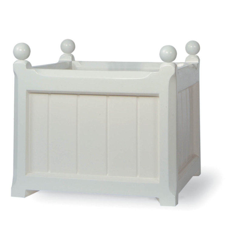 Pendle Fiberglass Window Box Planter, White, 89cm H x 100cm W x 100cm D