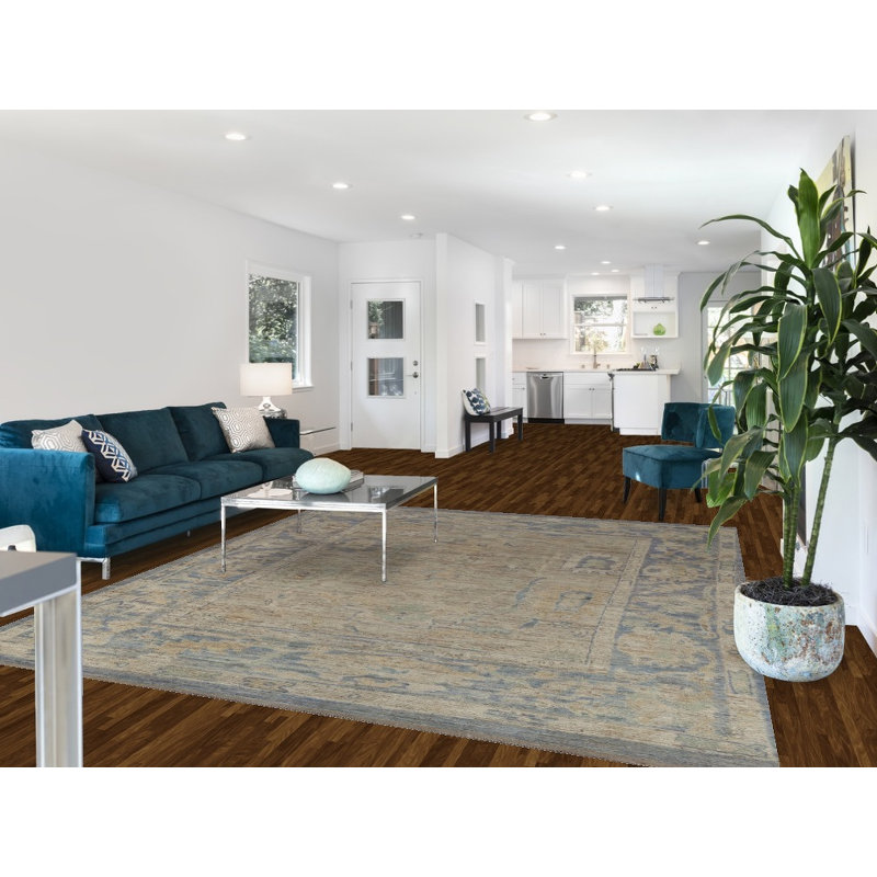 Tapis teint en laine Oushak Earth