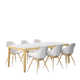 Genevive 85'' Rectangular 6 - Person Outdoor Dining Set