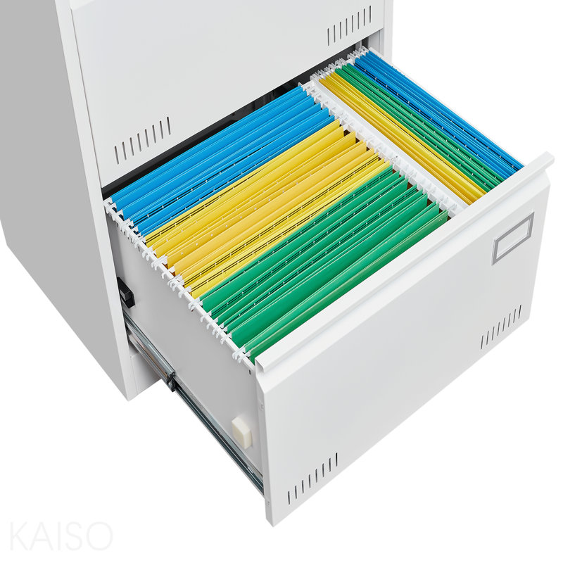 2 Drawer Filing Storage Organizer Cabinet With Lock Locking Metal File Cabinets Three Drawer Office Cabinet For Legal/Letter/A4/F4 Home Office