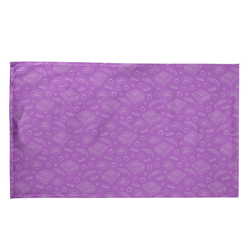 Torchon à motif de couleur pizza background, Polyester sergé, Mauve