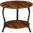 Small Round Coffee Table With Open Storage,23" 2-Tier Coffee Side Tables For Small Space, Accent Centre Table Circle Sofa End Table With Wooden Table Top For Living Room Bedroom
