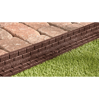 4 ft. Brickface Rubber Landscape Lawn Edging