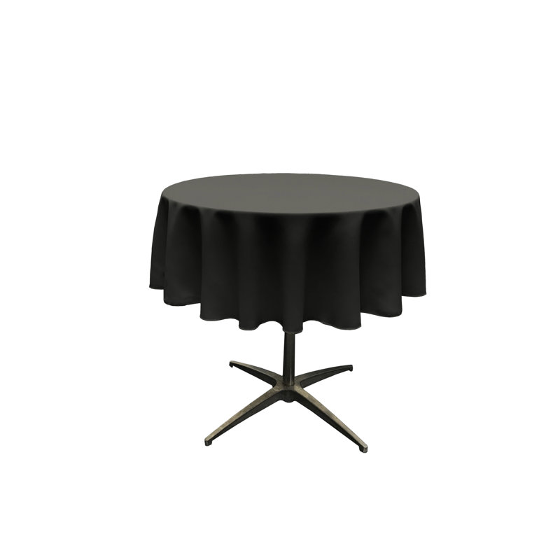 Nappe unie de couleur unie - Basics by Wayfair ™, Noir, Ronde de 51 po