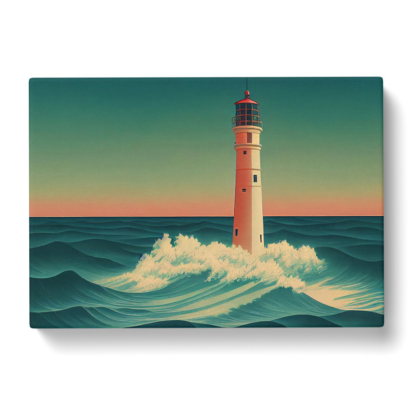 Deco Lighthouse Vol.1 - Wrapped Canvas, 40cm H x 60cm W x 3cm D