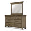 Commode de chambre à coucher avec miroir et glissières à roulement à billes