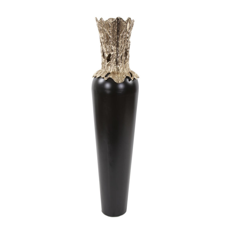 Zetian Novelty Aluminum and Iron Floor Vase,  50" H x 12" W x 12" D