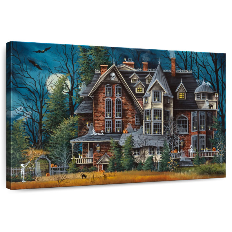 Lilie décorant la maison hantée, H 26 po x l 39 po