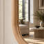 Solid Wood Oval Wall Full Length Mirror