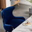 Ricky Modern Velvet Dining Chairs - Ergonomic Upholstered Curved Back with Solid Wooden Legs - Side Chair for Office Kitchen Living Room Dining Room-96021033-30344458