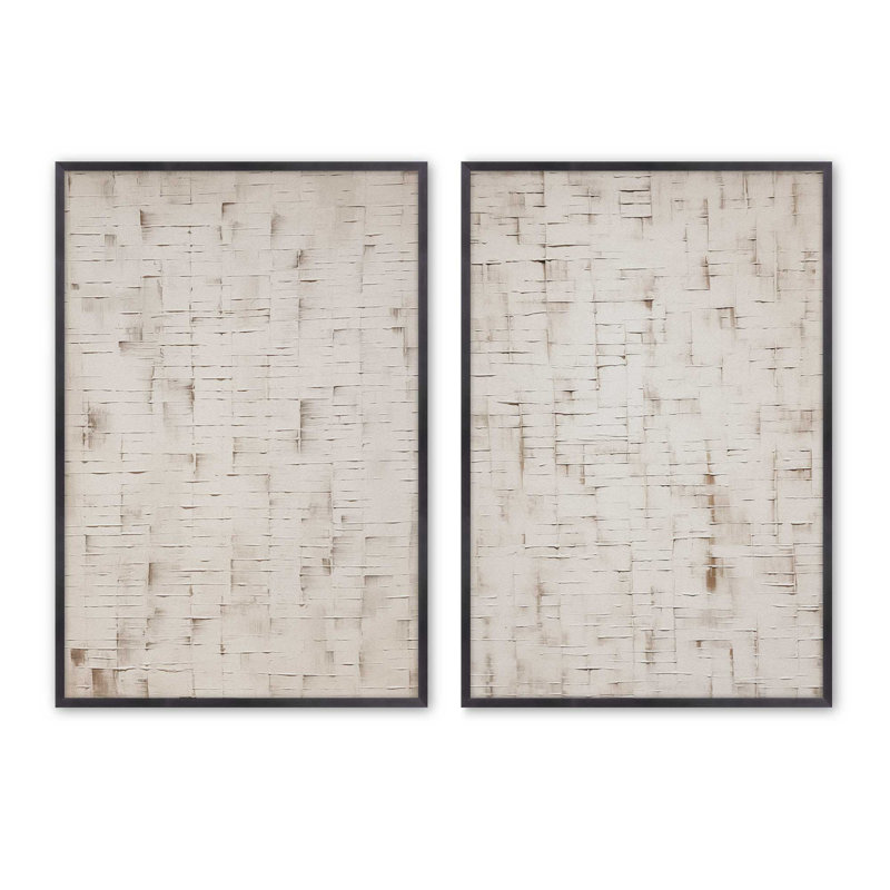 Tranquil Layers Set of 2 Prints in a Frame, Weathered Zinc, 21.25" H x 34.5" W
