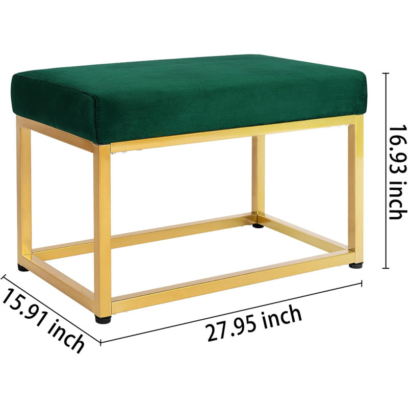 Repose-pieds rectangulaire large de 27,56 po Bertil