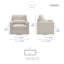 Fauteuil pivotant moderne et contemporain 35 po Darrielle-221345222