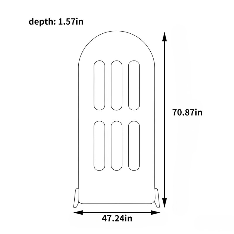 Allenton, H 70,87 po x l 47,24 po x P 1,57 po