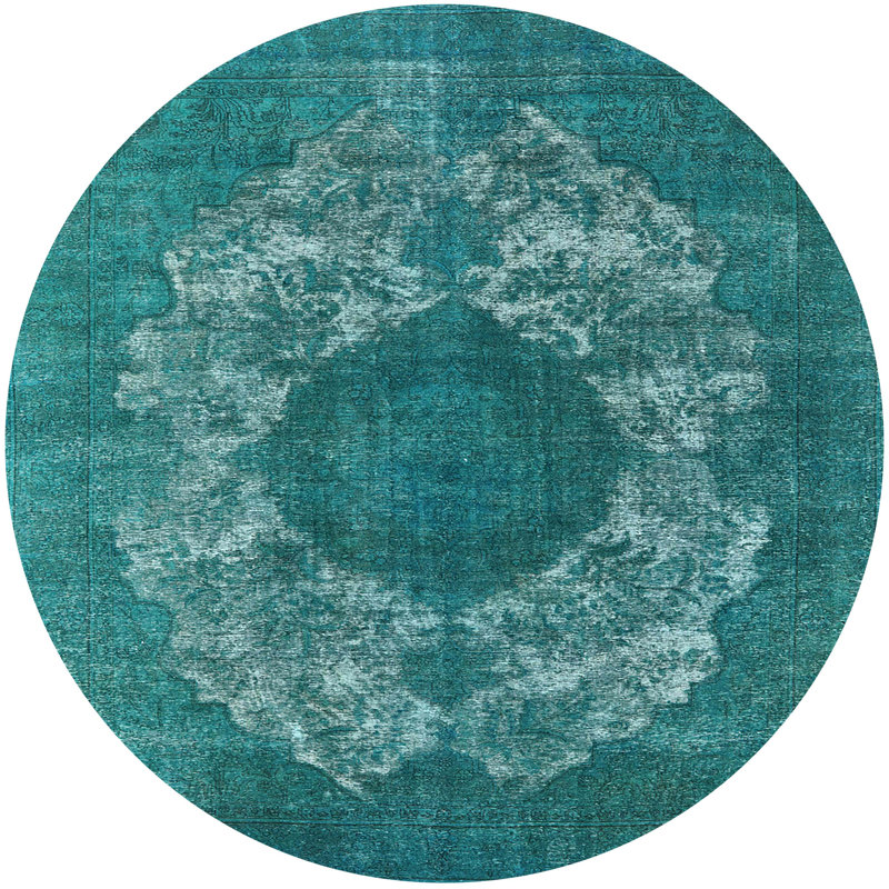 Tapis marocain tissé à la machine, Rond 5 pi
