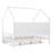 Wooden Full Size House Bed With Trundle,Kids Bed With Shelf, White (Old SKU: WF297070AAK)-1779497157