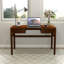 Bureau brun en bois massif avec tiroirs, bureau classique en bois massif pour bureau, bureau