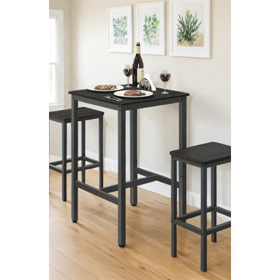 Square Dining Table with Steel Base