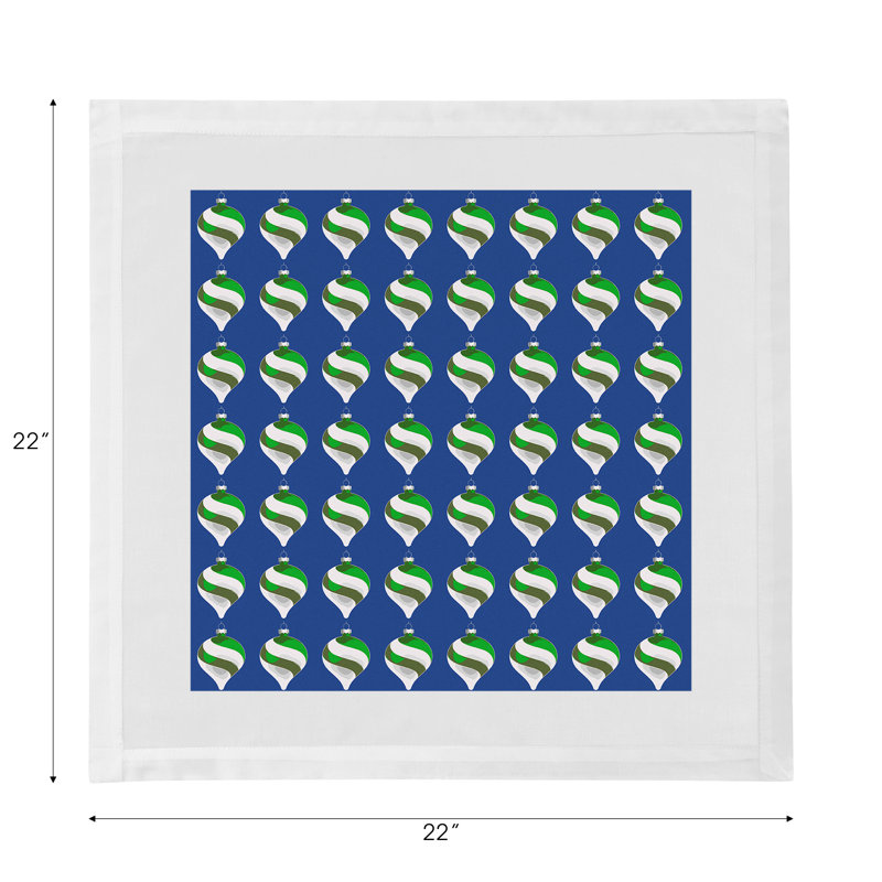Cotton Blend Square Napkins, Blue
