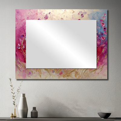 Fleurs violettes, beauté sauvage, déplié II - art mural miroir Violettes - imprimé sur métal