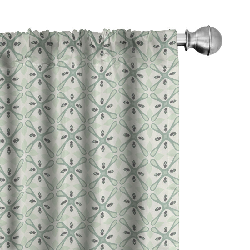 Abstract Semi-Sheer Rod Pocket Sliding Panel, 28" x 84"
