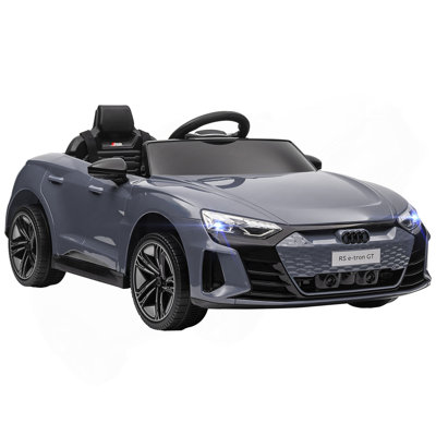 Aosom  Ride on Car, 12V Licensed Audi RS E-tron GT 3.1 MPH Electric Car for , Ride-on Toy for Boys and Girls with Remote Control, 4 Wheels with Suspension, Horn, Music, Lights, Gray