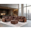 Canapé modulaire inclinable en cuir 132 po Hudson-575954761