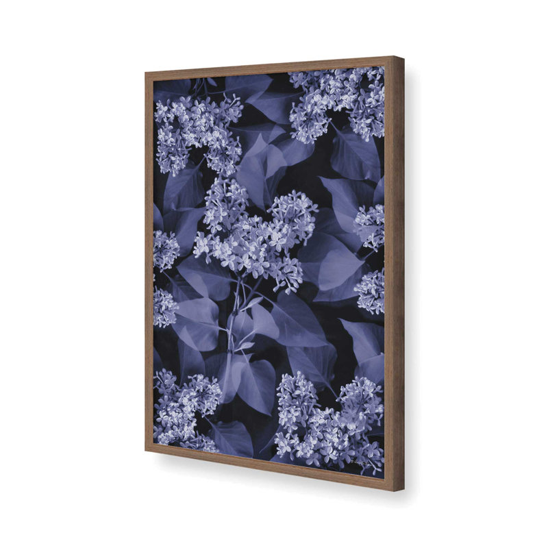 «Blooming in Indigo I» par Robin-Lee Vieira, reproduction d'art, 12 W x 18 H, Brown, Framed Print